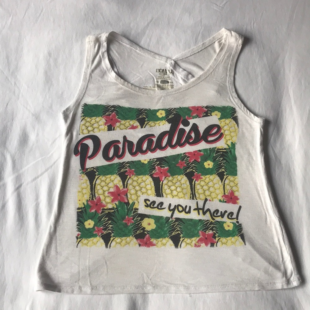 Girls soft white Paradise BONGO tank